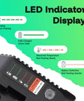 LED indicator display on Straight Up Rock Solid 18V Fast Battery Charger With 3.0 Amp Quick Charge and PCXVMC Design.