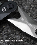 Close-up of CNC milled AL7075 arms on mountain bike crankset, featuring Beefy Mountain Bike Crankset 165mm 170mm 175mm R Spec Trail.