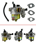 Carburetor Replacement For Honda GX160 GX200 5.5HP 6.5HP with gaskets and tubing including various views for mini bikes and go-karts.