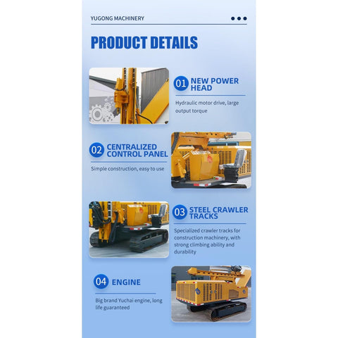 Product details of Beefy Hydraulic Guardrail Post Driver Machine For Steel Post Installations Crawler Mounted Pile Driver