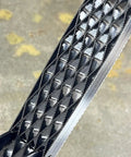 Close-up of Japanese Rasp And Sanding Block Quick Swap Blades Non Clogging Teeth for fine wood shaping and stock removal.