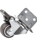 1 Inch Swivel Plate Casters With Brake, L Bracket Side Mount, TPR Rubber Quiet Mute Casters For Furniture Replacement