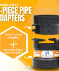 Combo Pack RV Sewer Hose Fitting Adapter To PVC And Bayonet Connection Kit Rotating Rigid Pipe Adapter with Termination Adapter