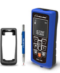 165 Ft Laser Distance Meter With Ocean Blue Finish, Ultra Fast Measurements For Home Projects, Area, Volume And Height, Includes Protective Cover And Carpenter Pencil For Handy DIY Tasks, with cover and pencil