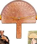 Dead Nuts Accurate Precision Angle Finder, Solid Handcrafted Birch Wood Degree Tool; angle measurement with yellow string.