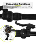 18-speed drivetrain and gear shifters on 26 Inch Mountain Bike For Adults, Women And Men, high carbon steel frame, black yellow