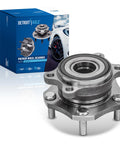 Front Wheel Bearing And Hub Assembly For Nissan Rogue 2014-2023, Qashqai 2017-2018, Rogue Sport 2017-2022 displayed with packaging