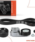 Jeep Serpentine Belt Drive Kit For 4.0L WJ Grand Cherokee And TJ Wrangler Replacement Belt Tensioner Pulley Included