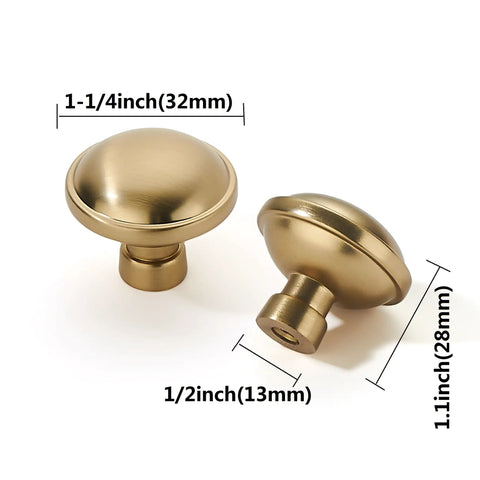 10 Pack Champagne Bronze Cabinet Knobs One And A Quarter Inch Solid Round Drawer Pulls With Screws Included For Cupboard And Dresser Cabinets No Fuss Upgrade For Kitchens And Furniture