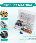 140 Piece Oil Drain Plug Gasket And Crush Washer Kit With 9 Sizes M11 M12 M14 M16 M18 M20 in copper and aluminum