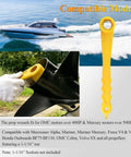 Universal Lightweight Prop Wrench For Marine Outboard And Stern Drives, Pro Grade Tool, Bright Yellow on boat waterscape
