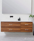Modern bathroom with wooden drawers featuring Six Pack White Marble Zinc Alloy Cabinet Pulls Solid Construction With 96 Mm Hole Centers 113 Mm Overall Length 29 Mm Projection 10 Mm Width Kitchen Cabinet Handles For Cabinets Drawers Closets Furniture AL3212WMB.