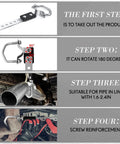 Installation steps for 2 Pack Universal Exhaust Hangers for Muffler And Tail Pipe with heavy duty swivel bracket features