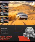Two Rear Wheel Bearing And Hub Assembly With 5 Lug For Honda CR V 2017 2022 FWD Only Premium Replacement Kit, shown in desert with SUV