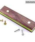 Wooden knife handle sample with 10 Pack Cutlery Rivets With Step Drill For DIY Knife Handles And Repairs USA Size nickel silver kit