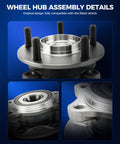 Front Wheel Bearing And Hub Assembly For Mazda 3 2014-2018 And 3 Sport 2014-2018 CX-3 2016-2021 Non ABS 5 Lug Bolt-On