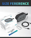 Wireless Portable Bluetooth Speaker With Deep Bass And Pro Sound IP67 Waterproof 24 Hour Playtime Magnetic Clip On Hang Design shown with packaging and accessories