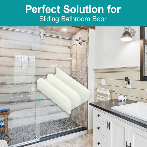 Sliding Shower Door Bottom Track for Top-Hung Glass Doors, Designed For 7/16 Inch Thick Glass And 1/2 Inch Channel, Durable Plastic.