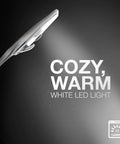 Clip On Book Light For Bed And Kindle Reading, Portable LED Reading Lamp For Books And E Readers, close-up of white LED light