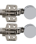 Stainless Steel 201 Glass Cabinet Door Hinges 2 Pack With 35 Cup Damping Buffer Silent Close Soft Close Hinge For Cabinets