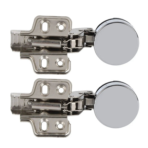 Stainless Steel 201 Glass Cabinet Door Hinges 2 Pack With 35 Cup Damping Buffer Silent Close Soft Close Hinge For Cabinets