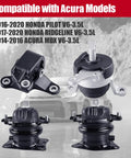 Heavy Duty Engine Mount Motor For Honda Pilot Ridgeline And Acura Mdx 2016 To 2020 V6 3.5L Automatic, showing multiple angles.