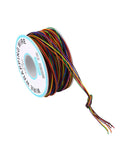 Spool of 250M 8 Wire Colorful Electrical Wire Insulation Wrapped Copper Test Cable 30 AWG Flexible Jumpers for Breadboard LCD Display Projects