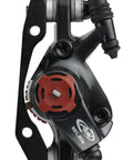 Heavy Duty MTB Disc Brake Set For Front Or Rear Bike Includes Kickass 160Mm Rotor Aluminum Caliper mounted on frame side view.