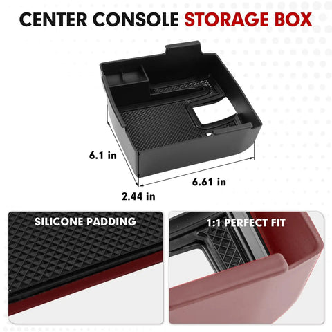 Center Console Organizer for Toyota Corolla and Corolla Cross 2019-2026 Dope Armrest Storage Box with Non Slip Silicone Mats