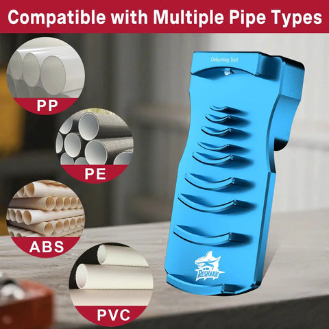 9 In 1 Pvc Pipe Deburring And Chamfering Tool Kit Handles Inner Outer Sizes With Adjustable Depth Guard for multiple pipe types.