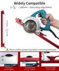 Dead On Adjustable Circular Saw Guide Rail for Slick Straight Cuts Compatible With Saw Bases Up To 13 Inches, with extra-long adjustment.