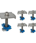Pack of five Solar Panel Mid Clamps For One And Five Eighth Inch Steel Strut Channel Kit with cone nuts, DIY friendly mounting system