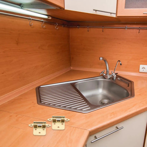 Spring Hinges With Semi Hidden Self Closing Action Heavy Duty Steel Door Closers shown near a kitchen sink
