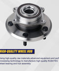 Front Wheel Bearing And Hub Assembly 513286 For Dodge Journey 2009 To 2020 Front Driver And Passenger Side 5 Lug Bolts With ABS Compatible With Ram ProMaster 1500 2500 3500 Front, close-up view