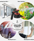 0.53 Gallon Garden Sprayer Hand Pump With Adjustable Nozzle And Trigger Lock Portable for cleaning windows, cars, gardens, offices