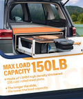 Pro Shop Grade Locking Drawer Slides Side Mount Full Extension Ball Bearing Runners With Removable Security Handles For Garage Drawers And Pickup Rigs 150 Pound Load Capacity One Pair Twelve Inch Track shown installed in vehicle for secure storage.