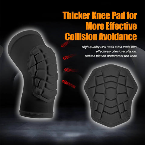 Compression Knee Pads For Teens And Adults All Around Athletic Knee Protector with Thick EVA Foam Padding