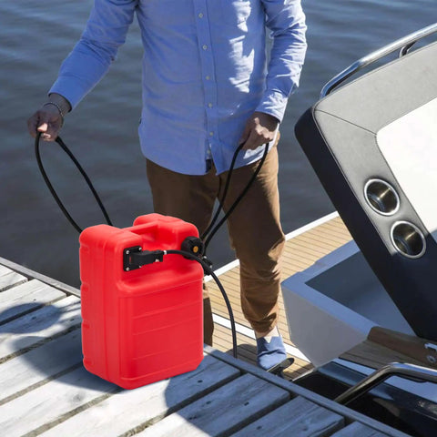 24 Liter Six Gallon Marine Fuel Tank On The Go Portable Outboard Boat Gas Tank With Line And I Shaped Handle For Easy Carrying Heavy Duty Durable Marine Refuel Tank For Onboard Refill
