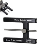 Heavy Duty Brake Booster Adjustment Tool And Master Cylinder Depth Checker With Adjustable Push Rod Set For Fast Pedal Measurements, showing anodized aluminum build.