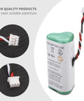 5-Pack Ni-MH Battery Replacement Pack 3.6V 1000mAh For LS4278 LS4278M DS6878 Cordless Bluetooth Laser Barcode Scanner Battery Upgrade With Extended Runtime Go-To Power Upgrade showing close-up of connectors and battery label