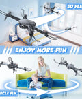 Awesome Beginner Friendly Drone With Camera For Kids And Adults 1080P HD RC Quadcopter performing flips and circle flights indoors