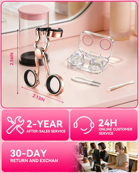 Ultra Smooth 3 Step Contact Lens Applicator Tool for Easy Wear, 2026 Upgraded, Japan Developed Upgrade, Fits Over 90 Percent Of Eye Shapes, Ideal For Colored And Soft Lenses, Trusted By 350000 Users, 965 Lab Tests, 20 Certificates, 4-piece kit with case