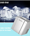 Slick Compact Countertop Ice Maker Machine Yielding Lightning Fast Five Minute Cubes With Whisper Quiet Operation And Easy Self Cleaning For No Sweat Beverage Prep with crystal clear nugget ice.