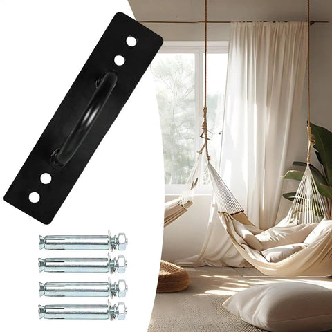 Heavy Duty Dope Battle Rope Bracket Wall And Ceiling Mount For Gym Training And Home Workout Stations Vibration Reduction Design Solid Metal Frame Perfect For Garage Studio Apartment Outdoor Backyard And Yoga