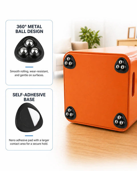 Zero Friction Heavy Duty Appliance Casters And Rollers Silent Silicone Feet for Kitchen Countertops, featuring 360° metal ball design.