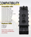 Driver Side Power Seat Switch 8 Way Recliner Tilt Control Replacement Fits Chevy Camaro Equinox Malibu 2010 2019 Cadillac GMC Buick OEM 25974714 12451497