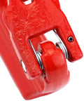 Close-up of 2 Ton Heavy Duty Alloy Steel Lifting Hook Weld On Anchor Hook With Protective Red Coating For Wrecker Crane And Tractor Equipment