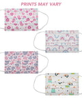 Kids Disposable Face Masks For Girls Aged 6 To 12, 10 Pack, Breathable Protective Masks With Fun Print Designs, Comfortable Fit