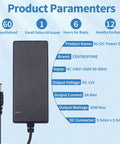 12V 5A Power Supply Adapter 60W With 100 240V AC Input To DC 12V Output For LED Strips CCTV Cameras Routers TV Boxes Webcams Speakers And More No Fuss Plug And Play Safe Stable black adapter with 5.5x2.5mm plug