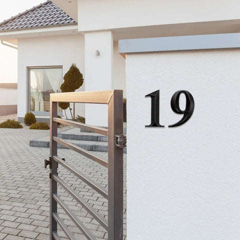 10 Pack Self Adhesive House Numbers 0 To 9 Black 4 By 2.5 Inch No Fuss Easy Peel And Stick Durable Vinyl For Mailboxes Doors